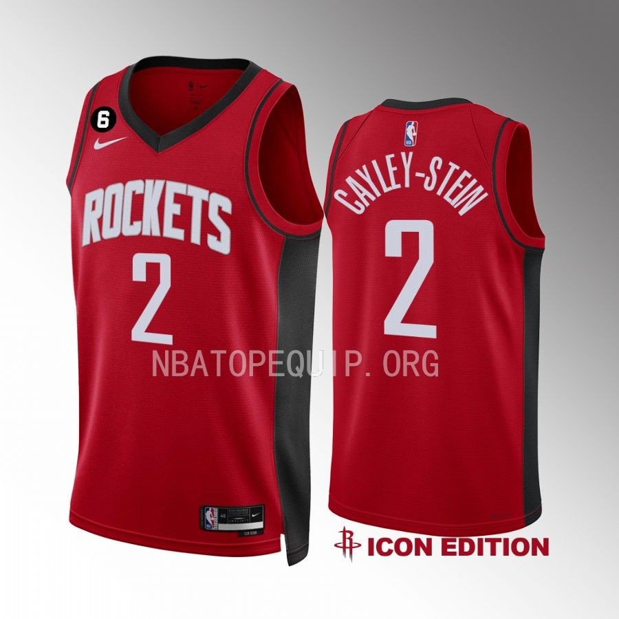 Willie Cayley-Stein 2022-23 Houston Rockets Red #2 Icon Edition Jersey Swingman