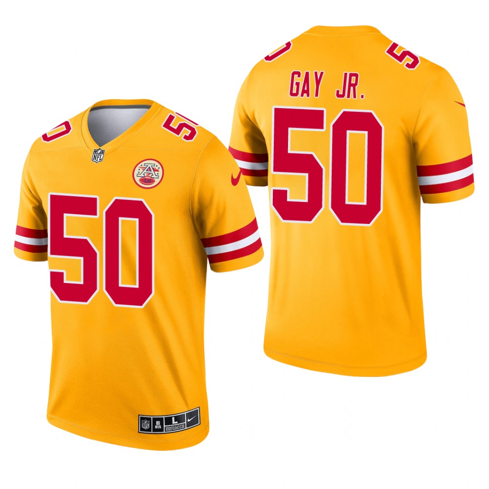 Willie Gay Jr. Kansas City Chiefs Yellow Jersey Inverted Legend - Men's