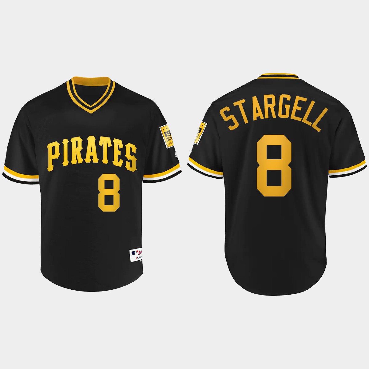 Willie Stargell #8 Pittsburgh Pirates vintage BP Jersey - Black