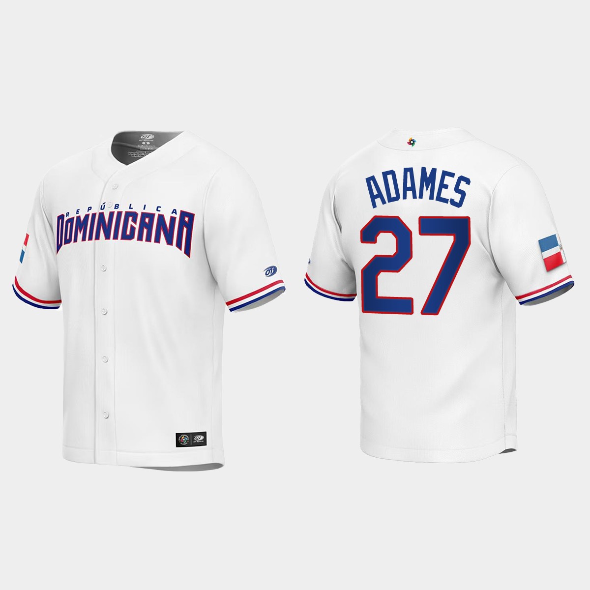 Willy Adames Dominican Republic  2023 World  Classic Jersey - White