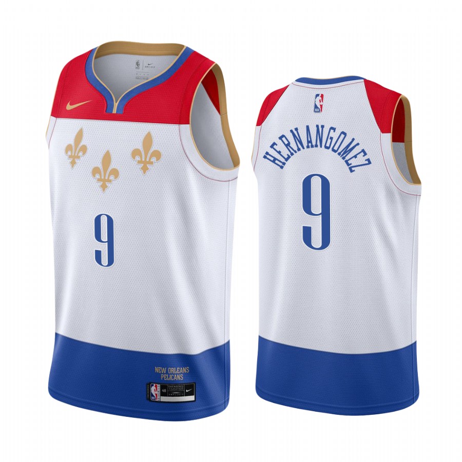 Willy Hernangomez New Orleans Pelicans 2021 City Edition White #9 Jersey