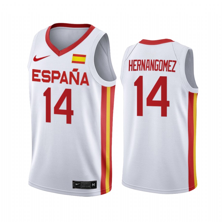 Willy Hernangomez Spain  #14 White 2021 Tokyo Olymipcs Limited Jersey