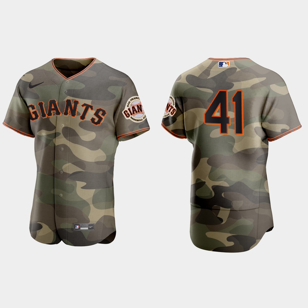 Wilmer Flores San Francisco Giants 2021 National Armed Forces Day Jersey - Camo
