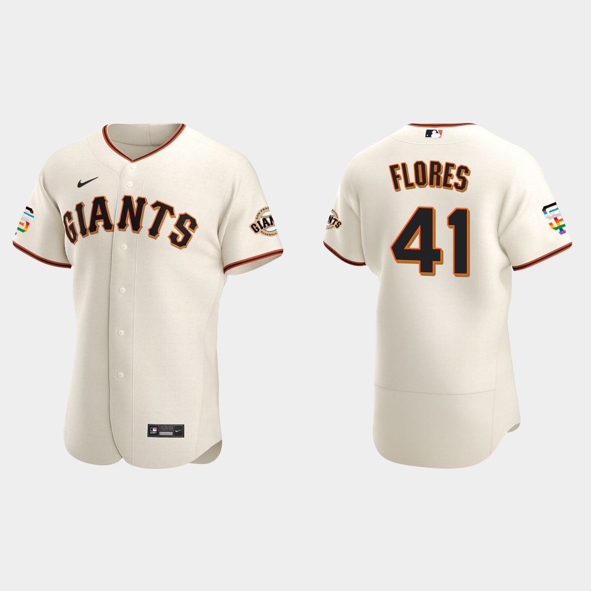 Wilmer Flores San Francisco Giants 2021 Pride Month Home Jersey - Cream