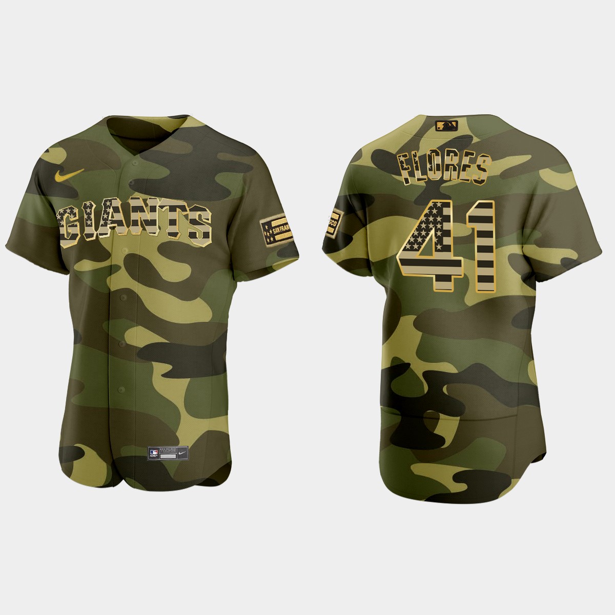 Wilmer Flores San Francisco Giants 2022 Armed Forces Day Jersey - Camo