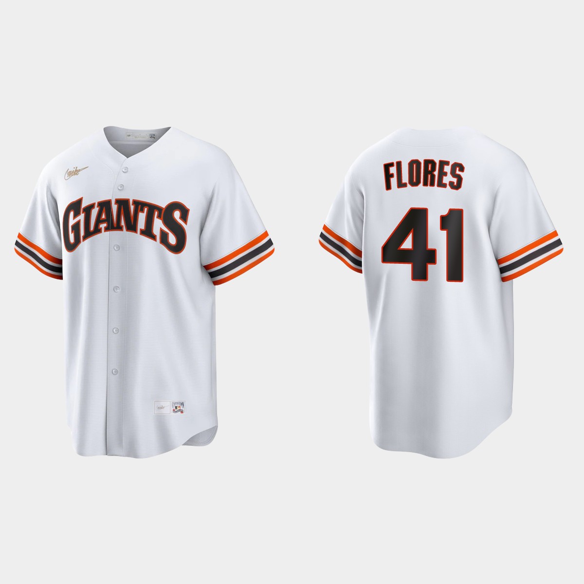 Wilmer Flores San Francisco Giants Cooperstown Home Jersey - White