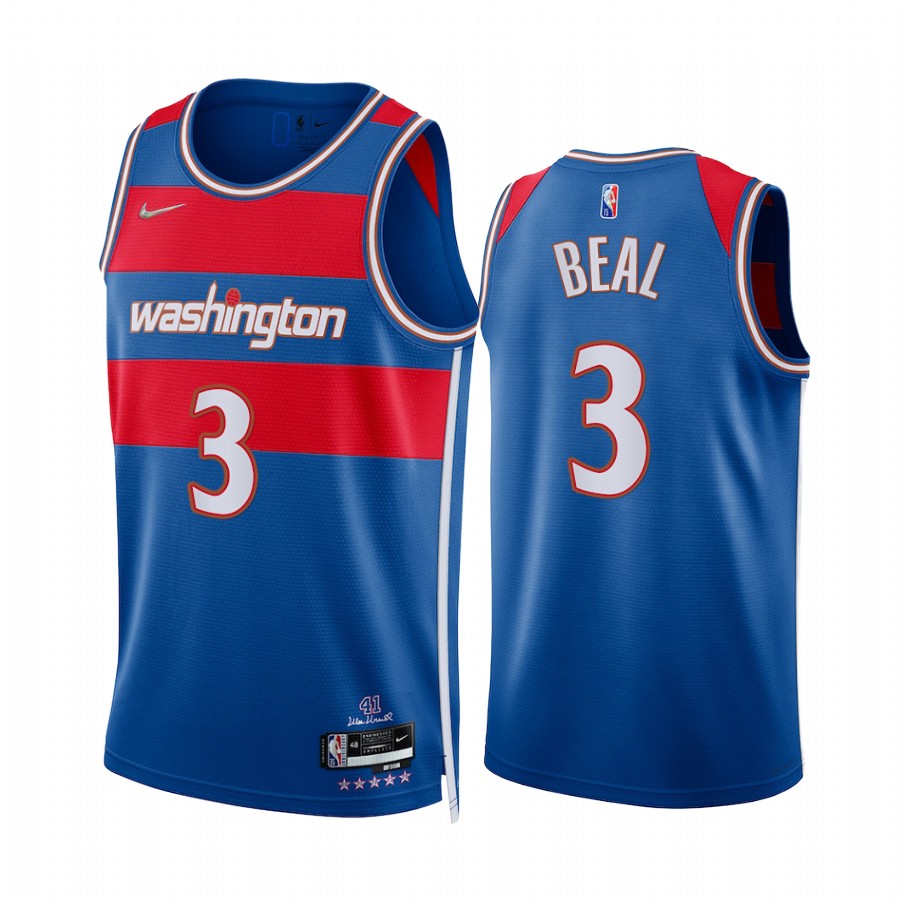 Wizards Bradley Beal City Edition Royal 2021-22 Jersey NBA 75th Season