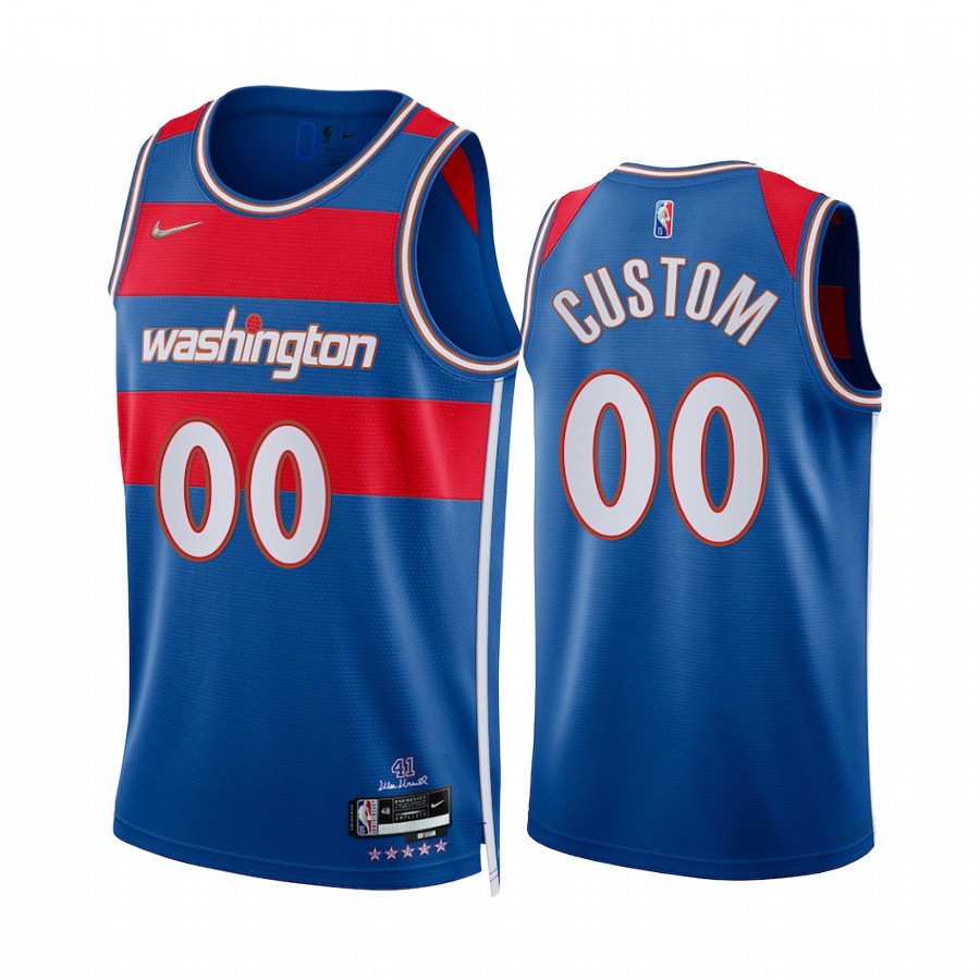 Wizards Custom City Edition Royal 2021-22 Jersey NBA 75th Season