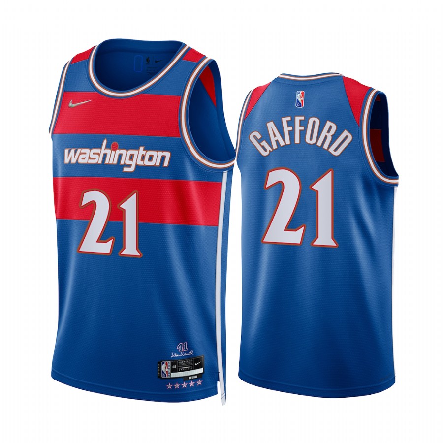Wizards Daniel Gafford City Edition Royal 2021-22 Jersey NBA 75th Season