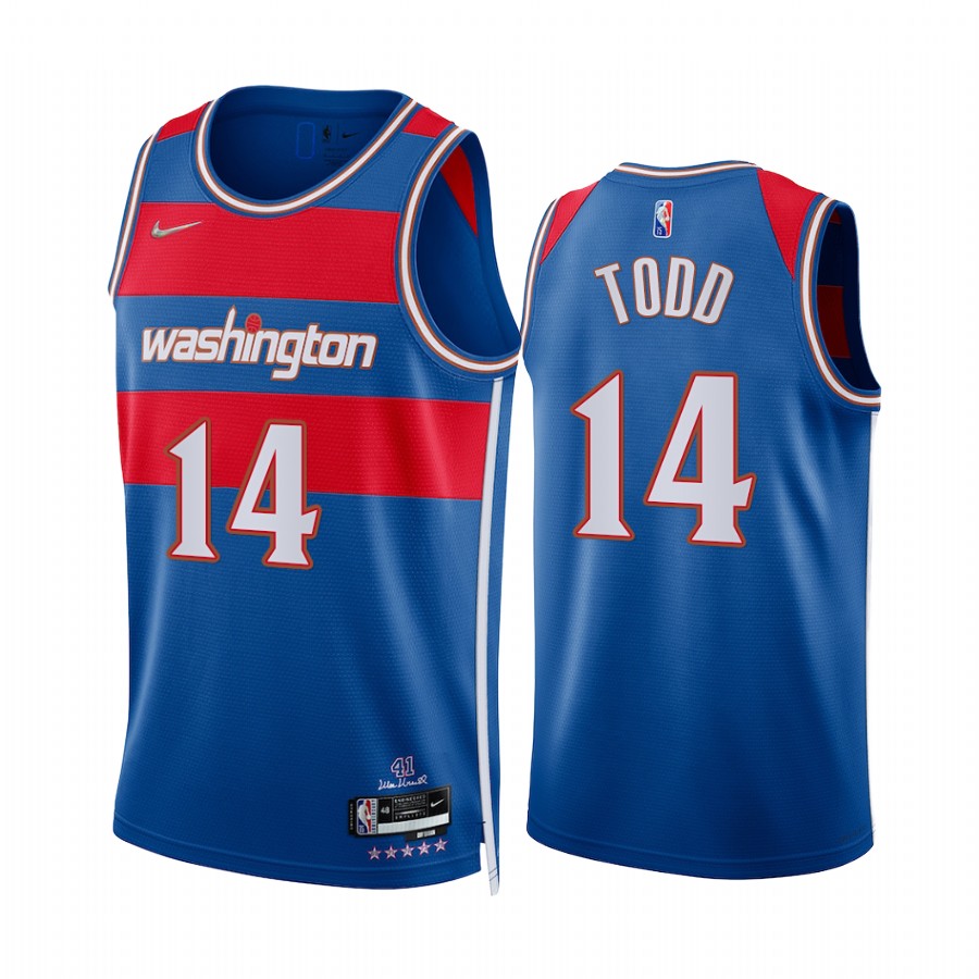 Wizards Isaiah Todd City Edition Royal 2021-22 Jersey NBA 75th Season