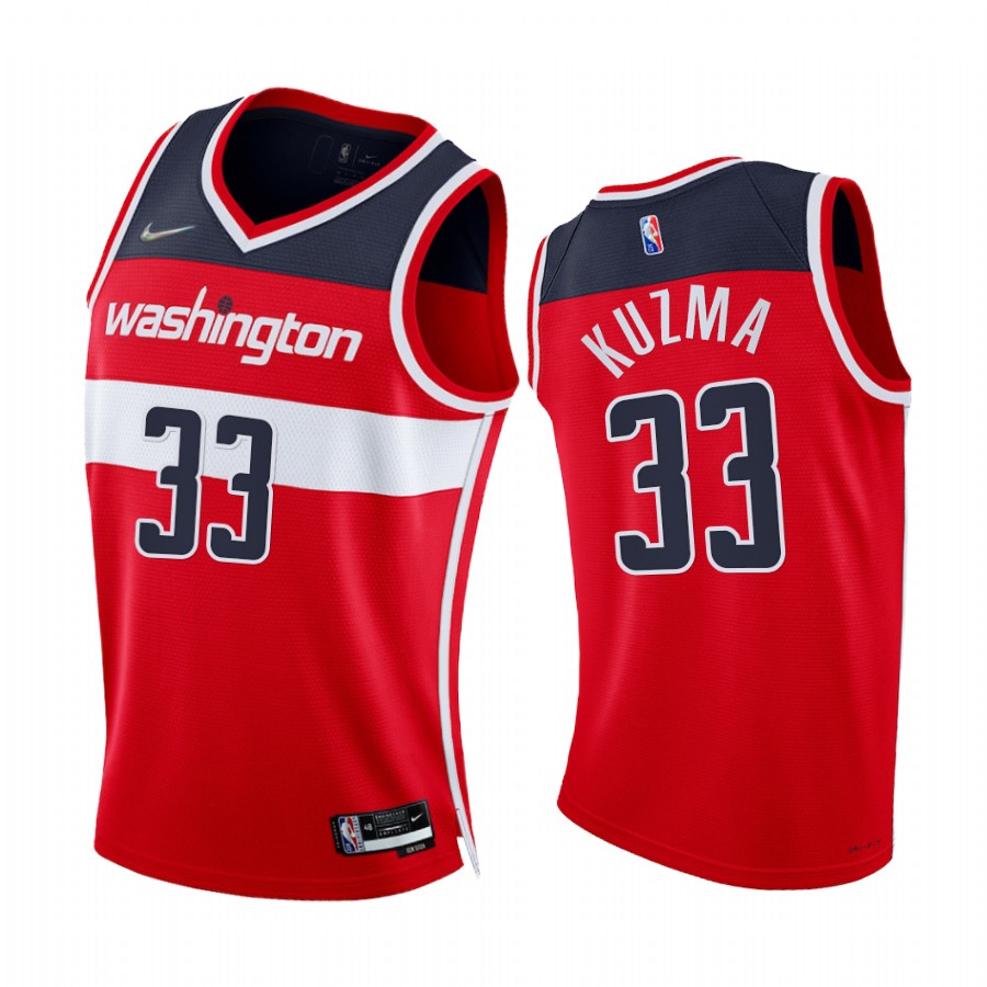 Wizards Kyle Kuzma 75th Diamond Anniversary Red 2021-22 Jersey Icon Edition