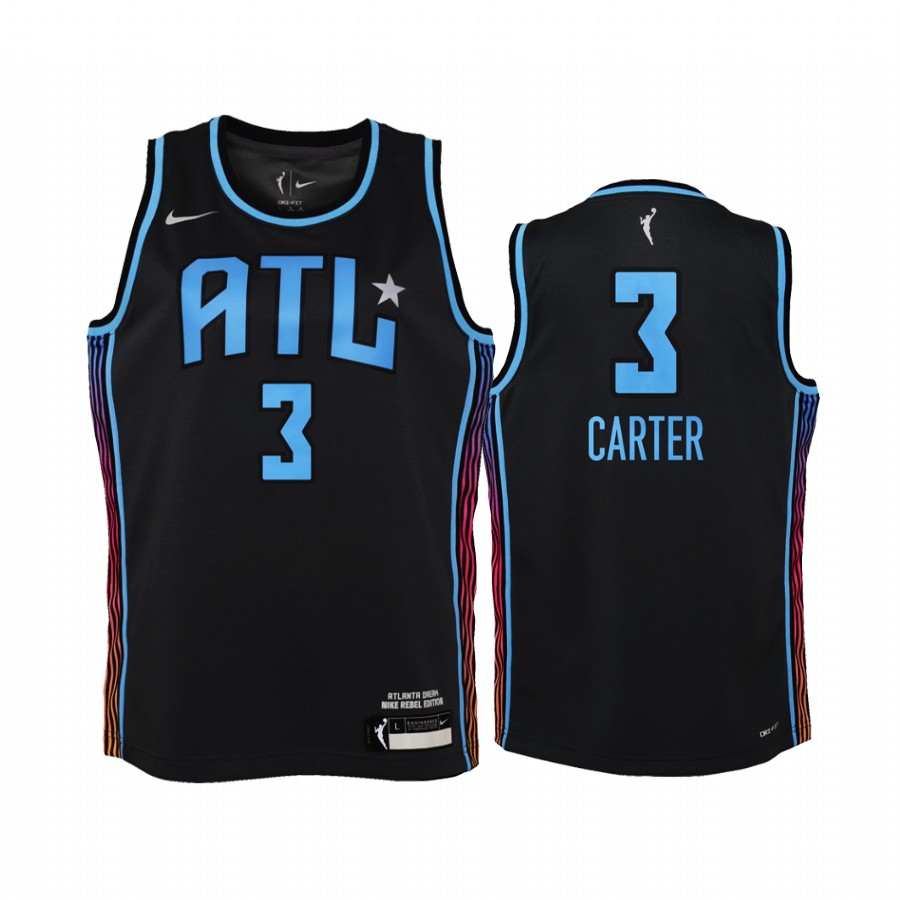WNBA Atlanta Dream Chennedy Carter 2021 Rebel Edition Jersey Youth Blue