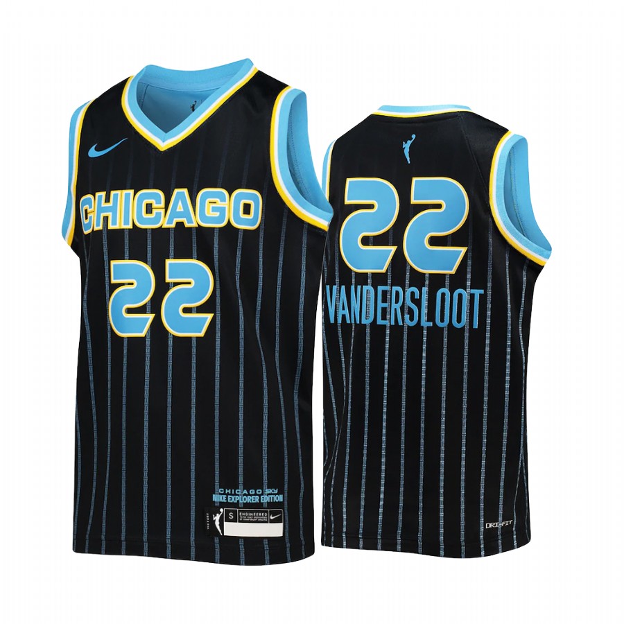WNBA Chicago Sky Courtney Vandersloot 2021 Explorer Edition Jersey Youth Black