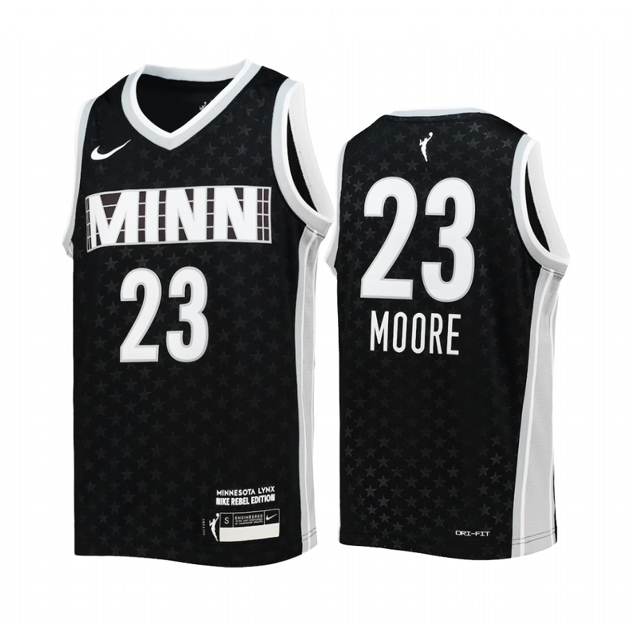 WNBA Minnesota Lynx Maya Moore 2021 Rebel Edition Jersey Youth Black