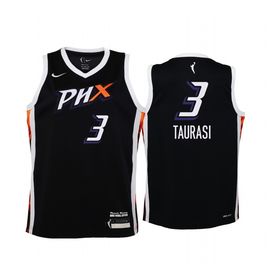 WNBA Phoenix Mercury Diana Taurasi 2021 Rebel Edition Jersey Youth Black
