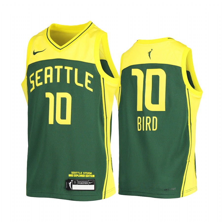 WNBA Seattle Storm Sue Bird 2021 Explorer Edition Jersey Youth Green