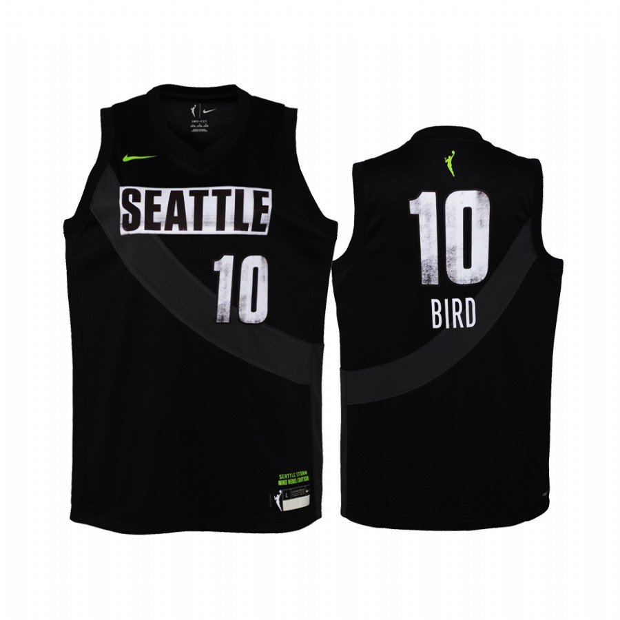 WNBA Seattle Storm Sue Bird 2021 Rebel Edition Jersey Youth Black