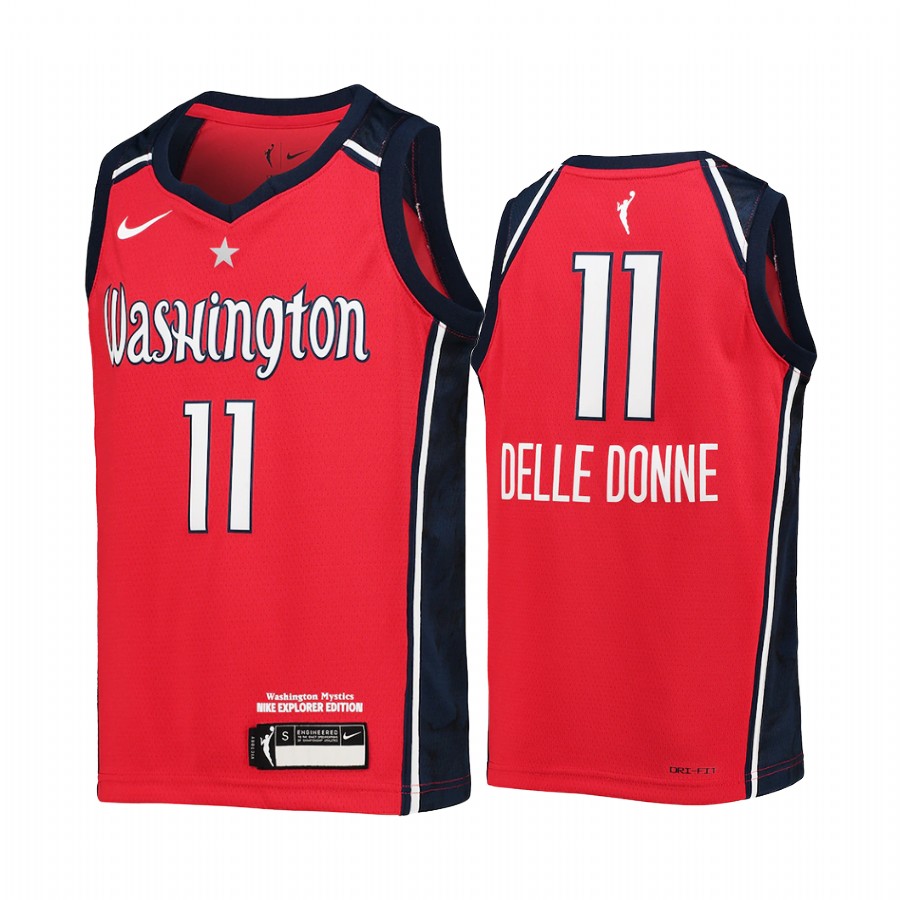 WNBA Washington Mystics Elena Delle Donne 2021 Explorer Edition Jersey Youth Red