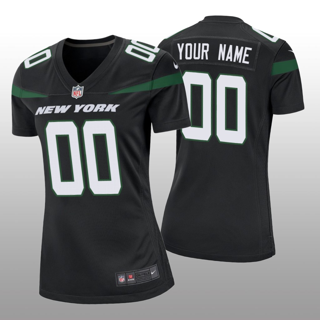 Women's 2019 Custom New York Jets Black Game Jersey