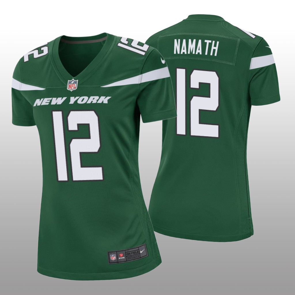 Women's 2019 Joe Namath #12 New York Jets Green Game Jersey