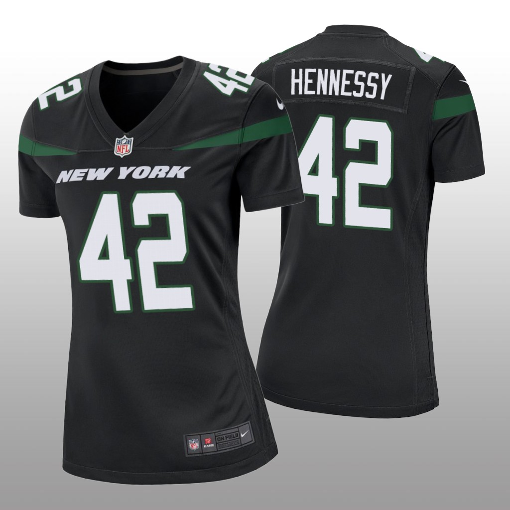 Women's 2019 Thomas Hennessy #42 New York Jets Black Game Jersey