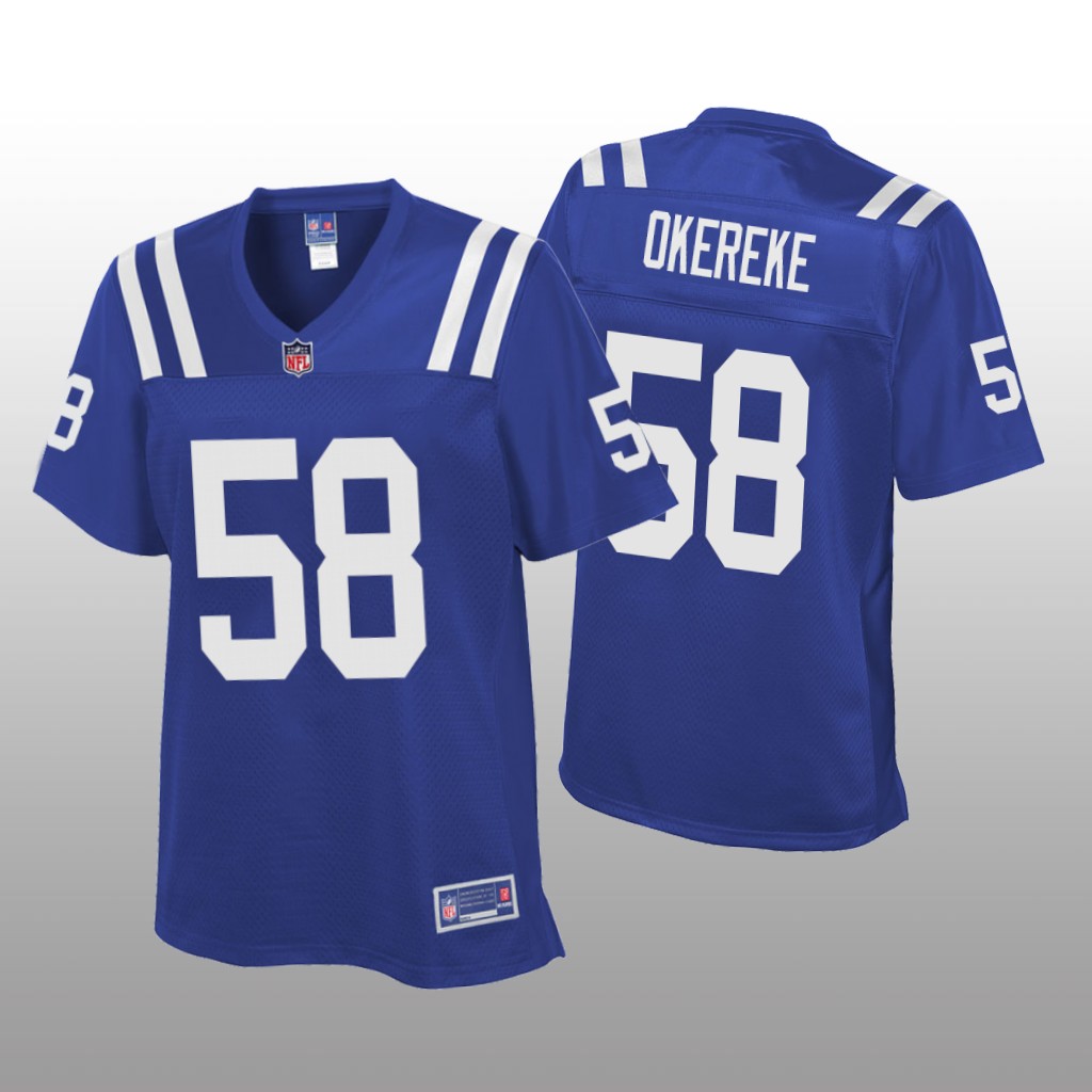 Women's Bobby Okereke #58 Indianapolis Colts Royal Pro Line Jersey