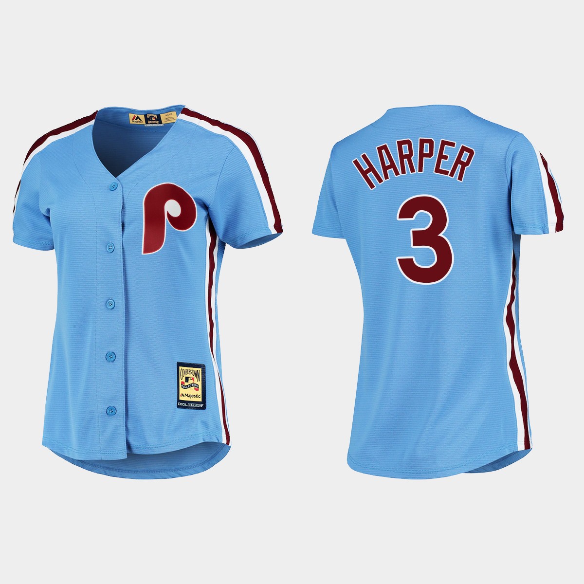 Women's Bryce Harper Philadelphia Phillies Cooperstown Cool Base Jersey - Blue
