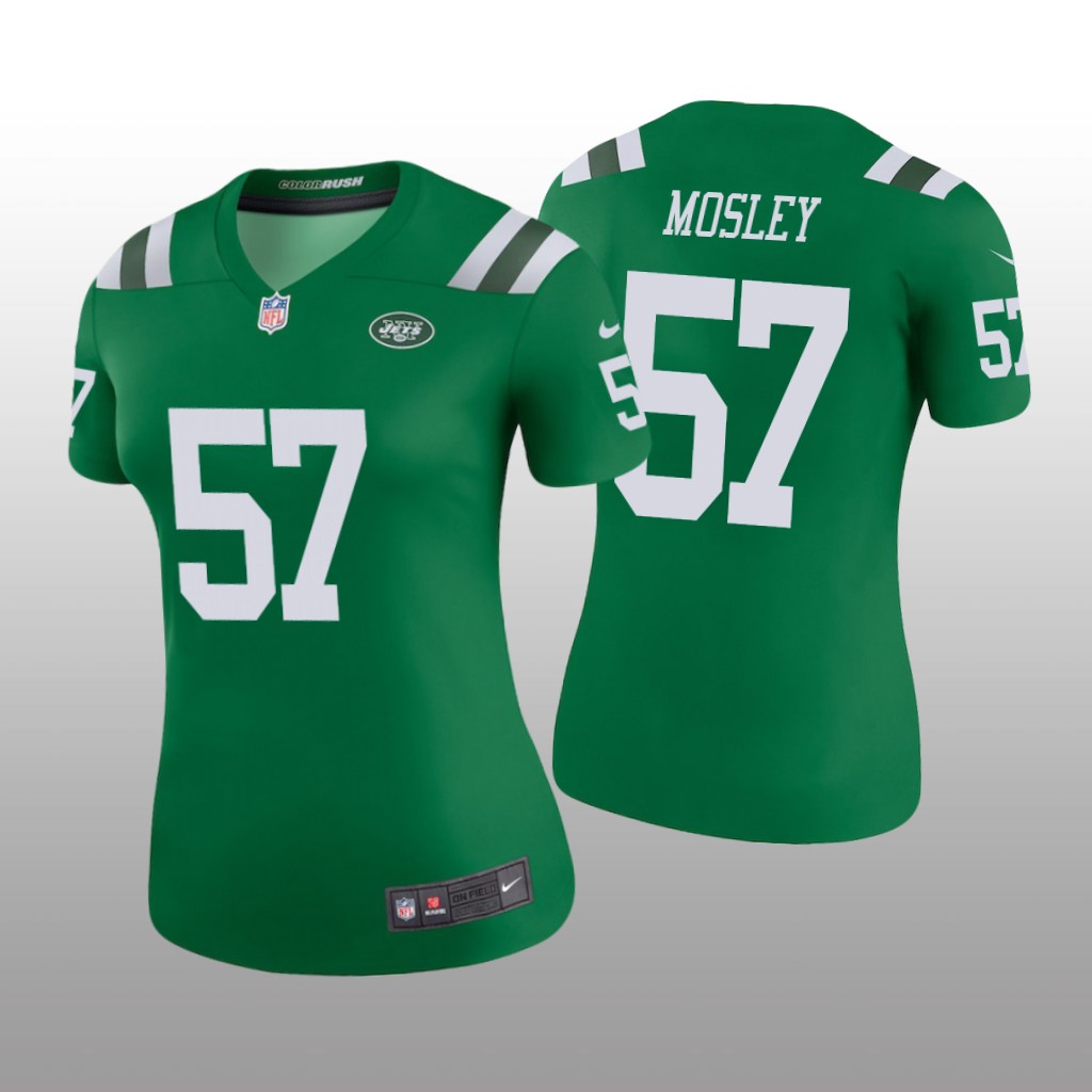 Women's Color Rush Legend C.J. Mosley #57 New York Jets Green Jersey