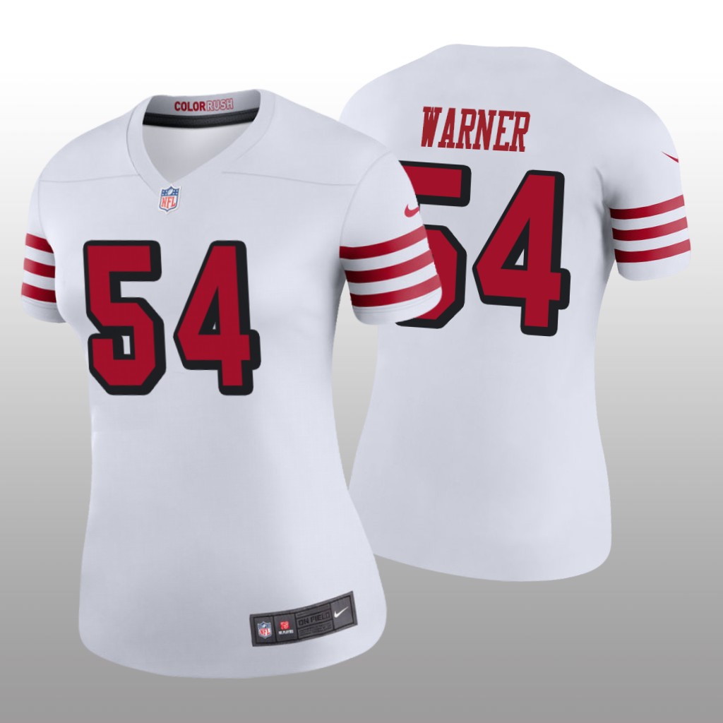 Women's Color Rush Legend Fred Warner #54 San Francisco 49ers White Jersey