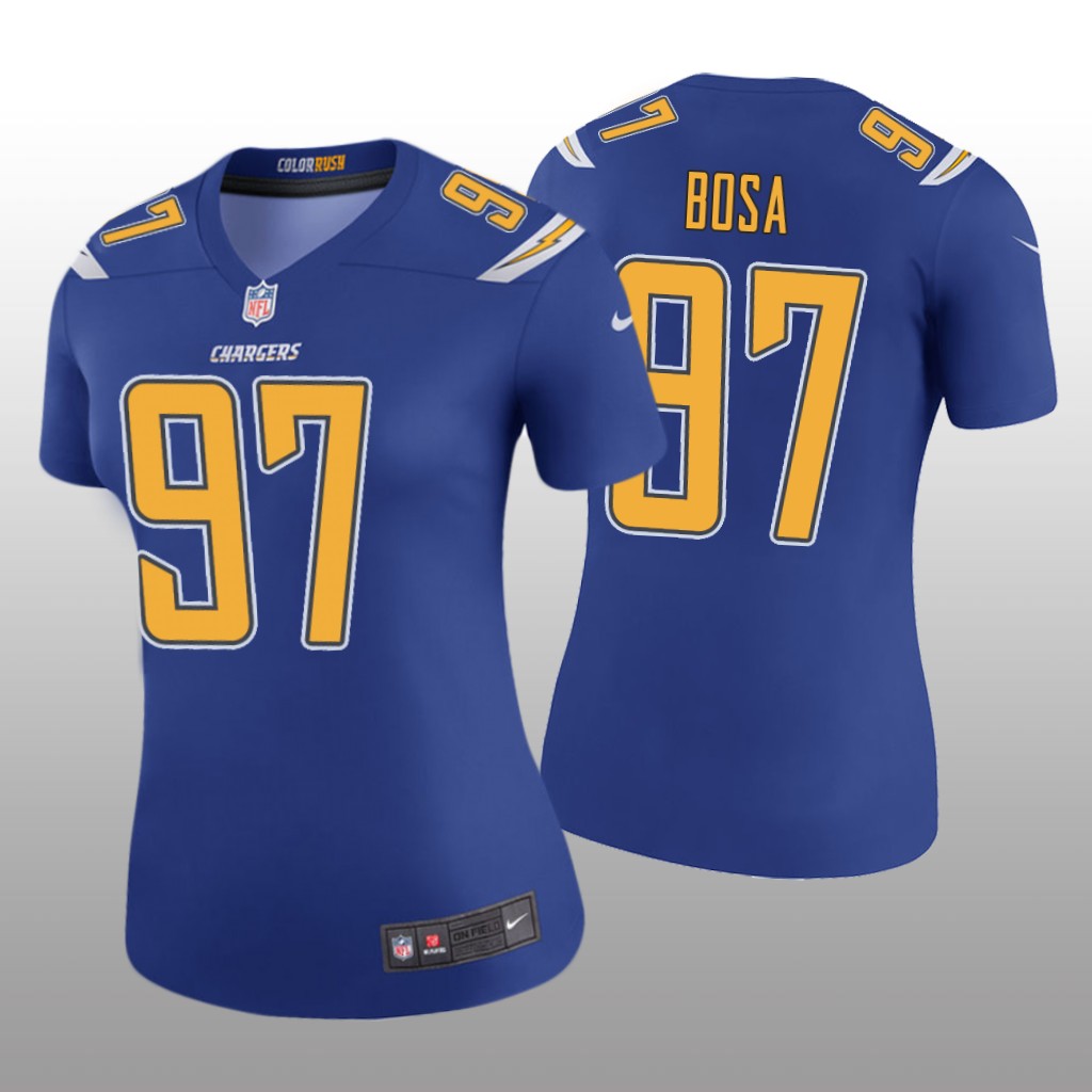 Women's Color Rush Legend Joey Bosa #97 Los Angeles Chargers Royal Jersey