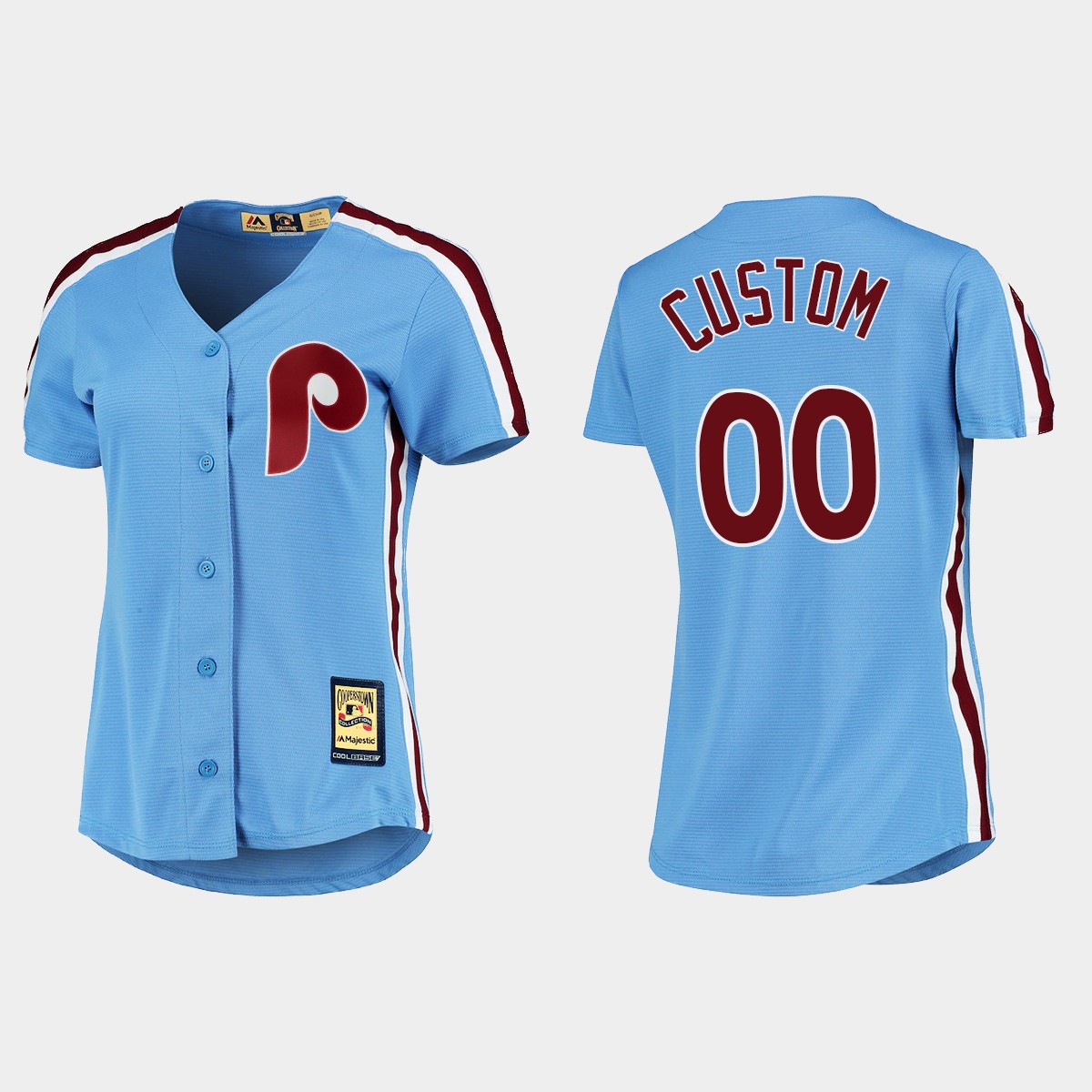 Women's Custom Philadelphia Phillies Cooperstown Cool Base Jersey - Blue