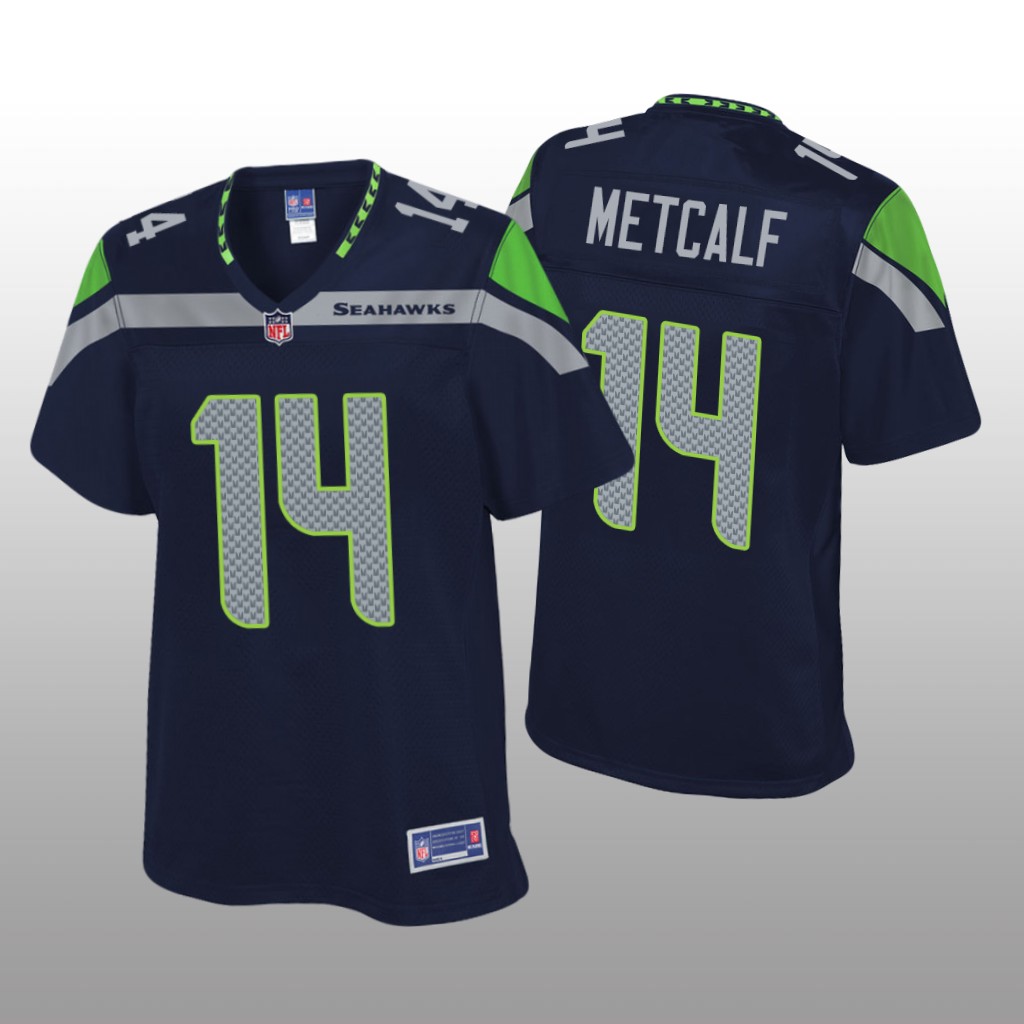 Women's D.K. Metcalf #14 Seattle Seahawks Navy Pro Line Jersey