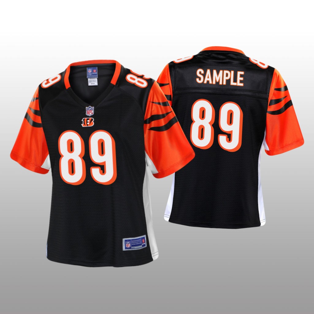Women's Drew Sample #89 Cincinnati Bengals Black Pro Line Jersey