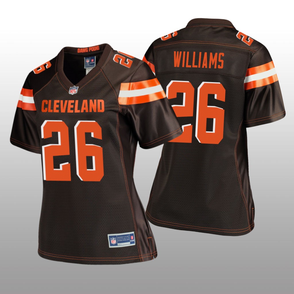 Women's Greedy Williams #26 Cleveland Browns Brown Pro Line Jersey