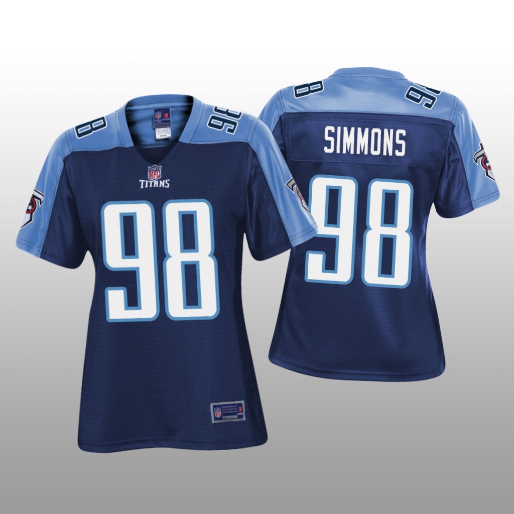 Women's Jeffery Simmons #98 Tennessee Titans Navy Pro Line Jersey