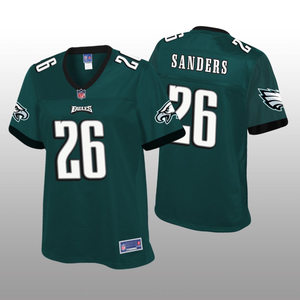 Women's Miles Sanders #26 Philadelphia Eagles Green Pro Line Jersey