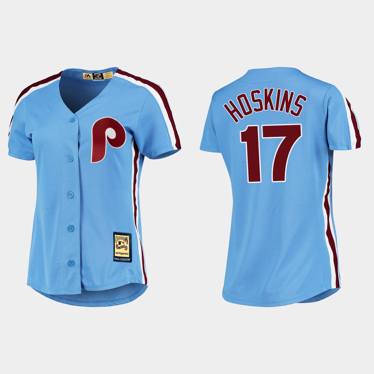 Women's Rhys Hoskins Philadelphia Phillies Cooperstown Cool Base Jersey - Blue