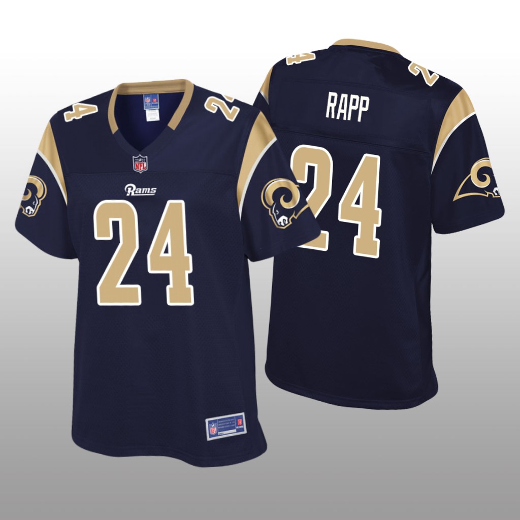Women's Taylor Rapp #24 Los Angeles Rams Navy Pro Line Jersey