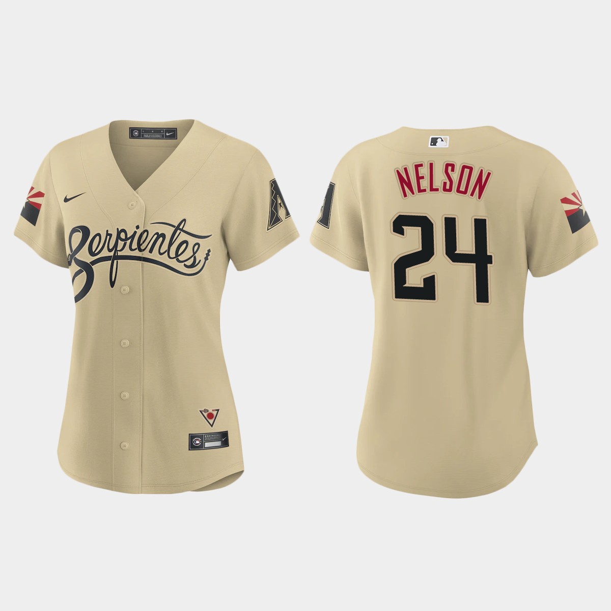 Women Arizona Diamondbacks Kyle Nelson Gold City Connect  Jersey