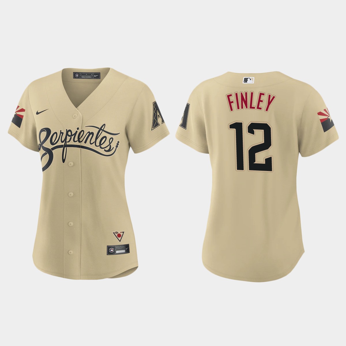 Women Arizona Diamondbacks Steve Finley Gold 2021 City Connect  Jersey