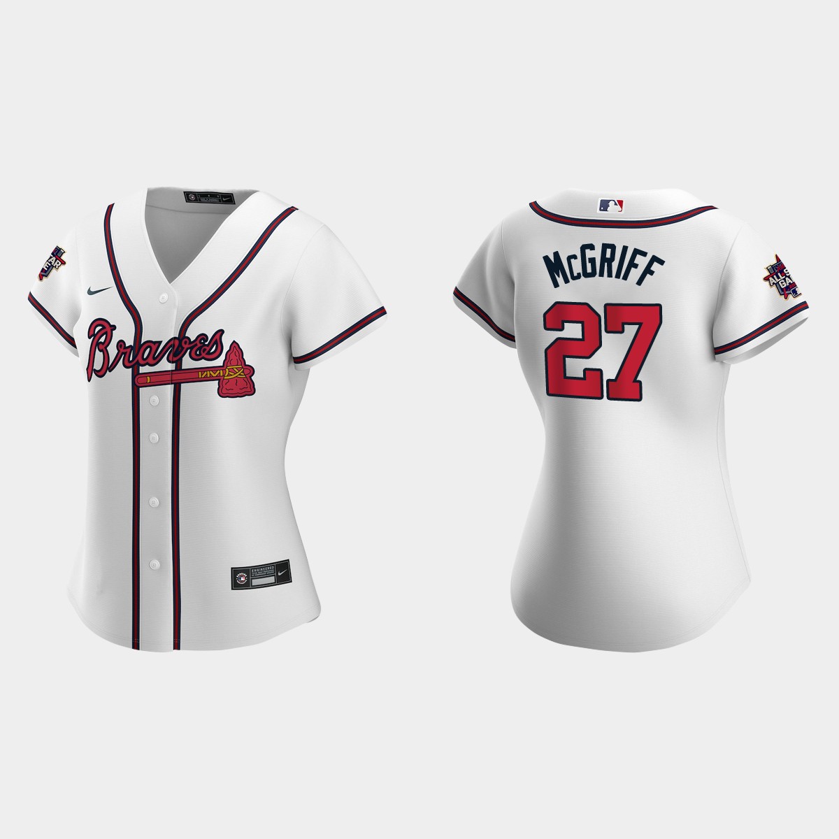 Women Atlanta Braves Fred McGriff White 2021 MLB All-Star Game  Jersey