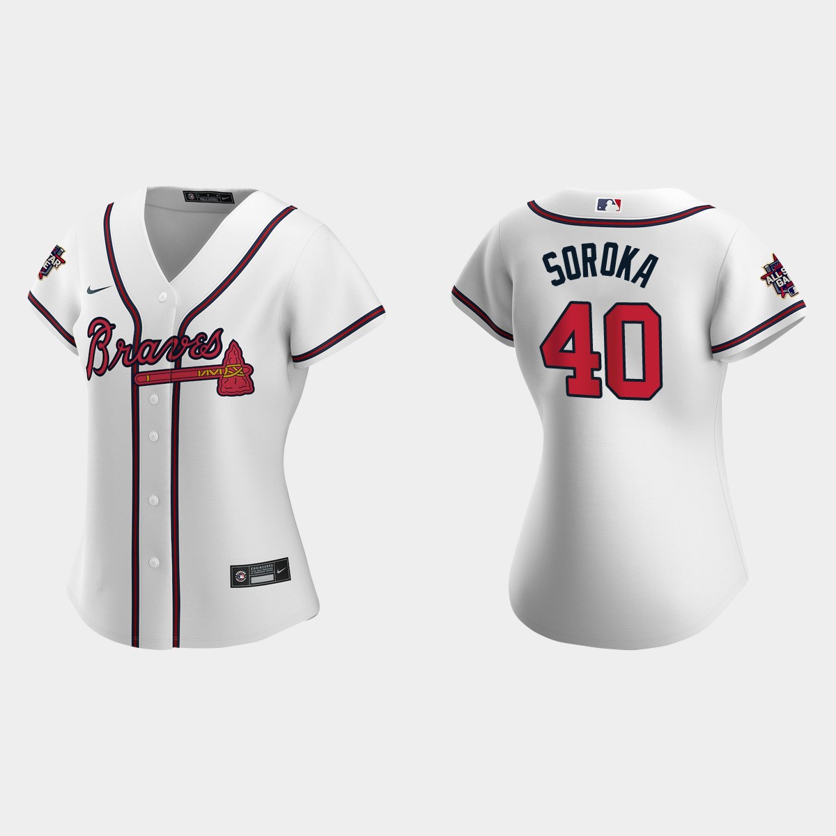 Women Atlanta Braves Mike Soroka White 2021 MLB All-Star Game  Jersey