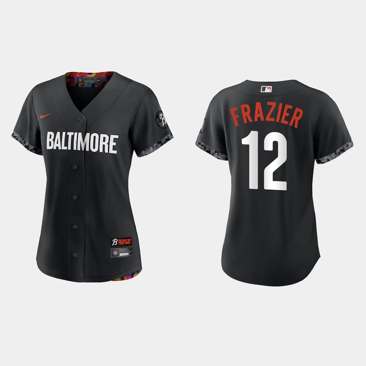 Women Baltimore Orioles Adam Frazier Black 2023 City Connect  Jersey