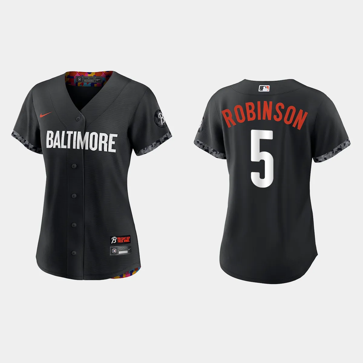 Women Baltimore Orioles Brooks Robinson Black 2023 City Connect  Jersey