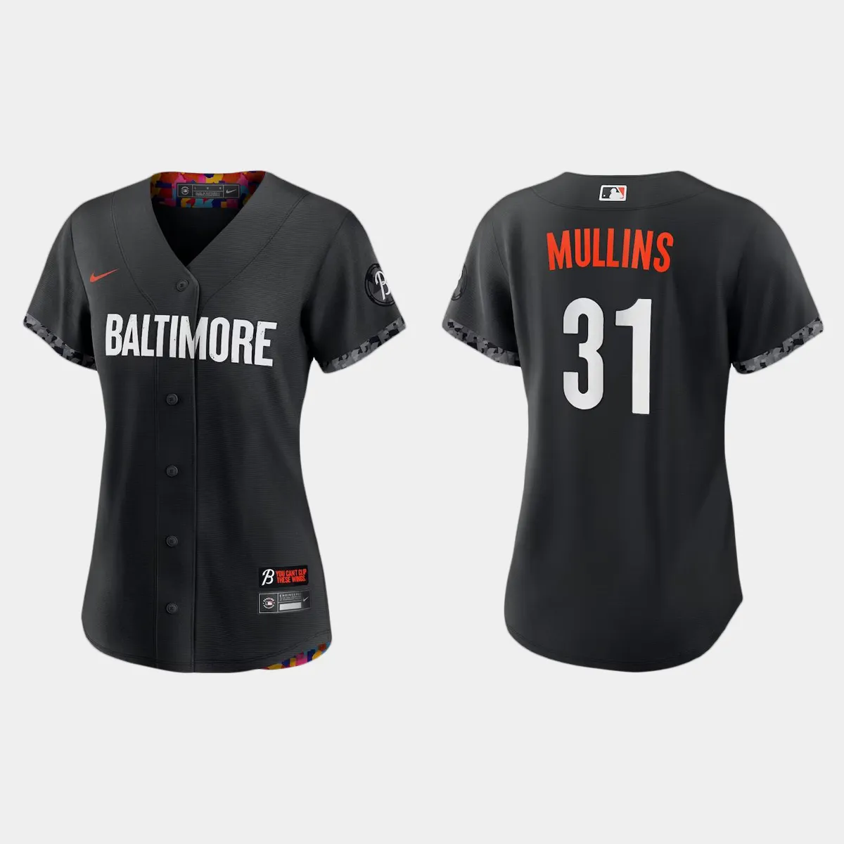 Women Baltimore Orioles Cedric Mullins Black 2023 City Connect  Jersey