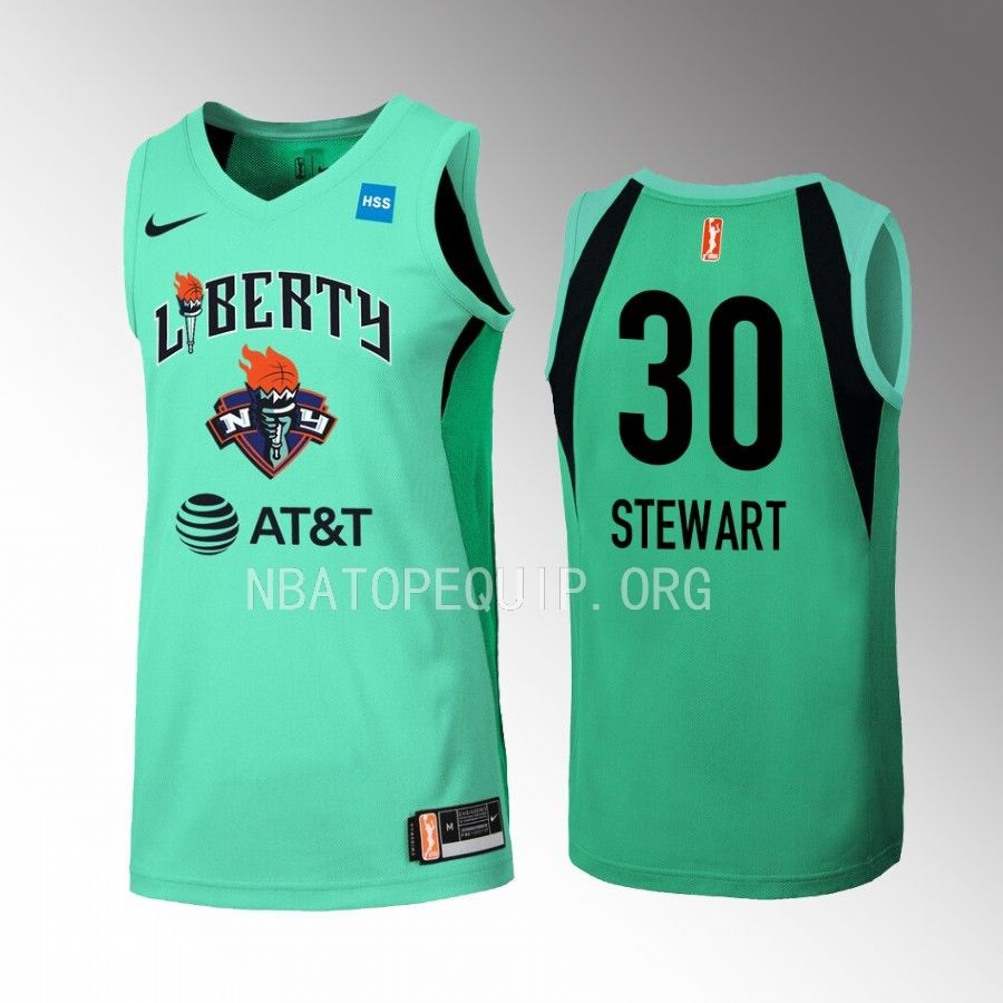 Women Breanna Stewart New York Liberty Swanigan Mint Green Jersey WNBA MVP WNBA