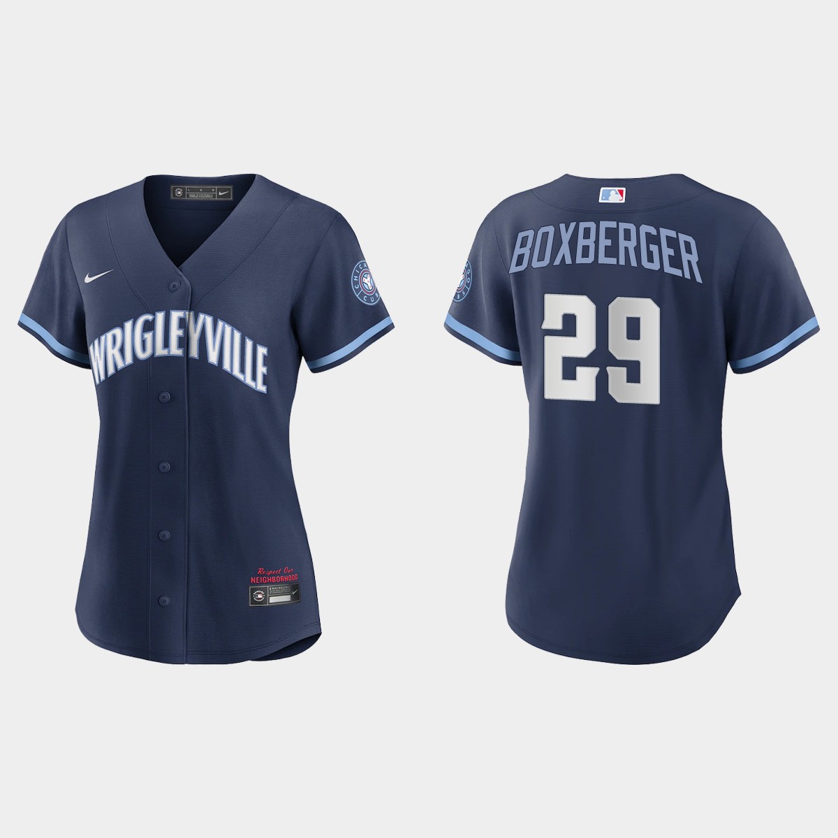 Women Chicago Cubs Brad Boxberger Navy City Connect  Jersey
