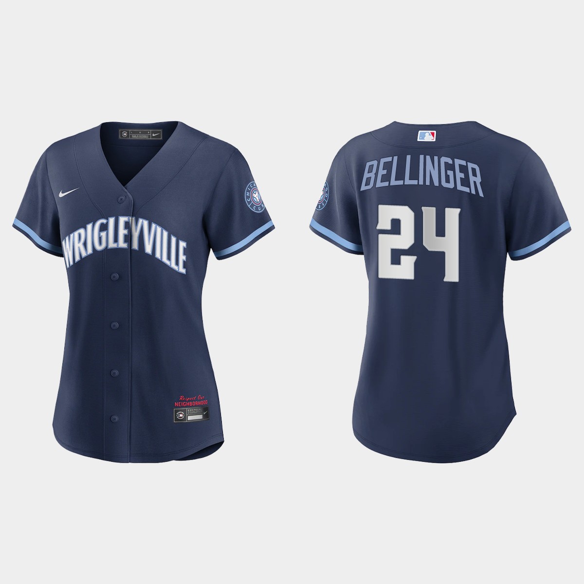 Women Chicago Cubs Cody Bellinger Navy City Connect  Jersey