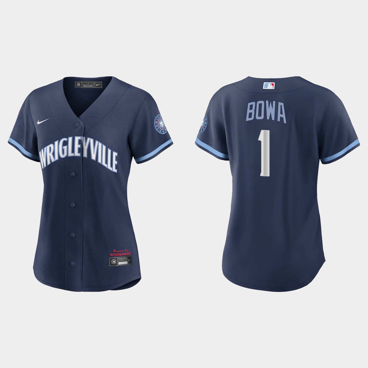 Women Chicago Cubs Larry Bowa Navy 2021 City Connect  Jersey
