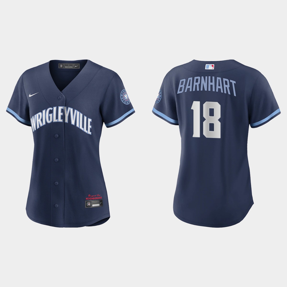 Women Chicago Cubs Tucker Barnhart Navy City Connect  Jersey